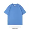 180g Tamanho UE Algodão Puro 5A Antibacteriano Solta Manga Curta Gola Redonda Camisa Cultural Manga Curta Ombro Normal Camiseta Básica Logo Personalizado