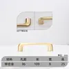 Manija de Aleación de Zinc Dorada para Puertas de Gabinetes, Cajones, Alacenas y Puertas de Armarios; Manija de Hardware de Cobre Cepillado de Lujo Ligero para un Solo Agujero