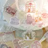 Pacote de Materiais Momo Série Renda Tule INS Renda Vazada Material para Decoração de Diário DIY Conjunto 33 Folhas