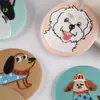 Insignia Bordada Dibujo Animado Anime Animal Insignia de Pecho Planchable Fiesta Universitaria Broche Redondo Tela Creativa Cultural Regalo