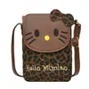 Nuevo Bolso Pequeño Lindo de Gato con Estampado de Leopardo Bolso de Hombro Cruzado Estilo Coreano Elegante para Teléfono Salida de Chica Cruzado