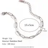 Moda Europea y Americana Simple Personalizado Pulsera de Acero de Titanio Joyería Cadena de Eslabones Tipo Clip de Papel de Acero Inoxidable Chapado en Oro de 18 Quilates Cadena para la Cintura para Mujer