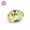 Atacado de Fábrica Alta Qualidade Amarelo Dourado Formato de Ovo Zircônia Corte Gelo 8*10mm Zircônia Oval Corte Gelo