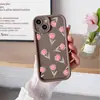 Estojo Protetor Anti-Queda Completo Rosa Tulipa Borboleta Niche para iPhoneair Celular Apple 18Promax