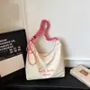 Bolsa Nueva de Lona Otoño Estilo Coreano para Mujer Fresca Simple Bolso de Hombro Versátil para Viajes Diarios Bolso de Axila Ligero Bolso Cruzado