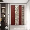 Pintura Decorativa Personalizada Estilo Chinês Novo para Entrada de Sala de Estar, Pintura de Parede para Loft, Escultura em Couro para Sala de Jantar, Pintura Pendurada Finamente Esculpida, Revestimento de Parede Embossado