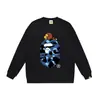 Comercio exterior transfronterizo marca de tendencia estilo japonés BAPE cabeza de tiburón estampado de letras unisex sudadera con cuello redondo colección
