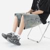Pantalones Cortos de Mezclilla para Hombre LKTM # Verano Herramientas de Tala Estilo Americano Ins Sueltos Rectos Casuales