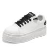 Sapatos Masculinos de Verão Novos Sapatos Brancos Respiráveis Tendência Masculina Versátil Sola Grossa Sapatilha que Aumenta a Altura Sapatos Casuais Sapatos da Moda
