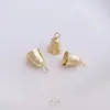 Cobre Chapado en Oro de 14K Conserva el Color Moneda Arroz Dumpling Lingote Espaciador Hexagonal Pequeño Flor de Loto Flor de Cerezo Colgante Accesorios para Joyería DIY