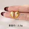Popular Colar de Ouro Sand Vietnameseo com Diamante Amor Design Transfronteiriço Brincos em Forma de Coração Conjunto de Anéis Decoração Suprimento
