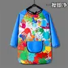 Bata Impermeable para Pintar para Niños Medianos y Grandes, Estudio, Pintura al Óleo, Bata Invertida, Guardería, Babero para Comer para Bebé con Logo Impreso