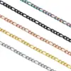 Corrente Cubana Europeia e Americana de Aço Titânio Aço Inoxidável Corrente NK 3:1 Corrente Figaro Corrente Clavícula Corrente para Joias DIY