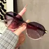 Nuevas Gafas de Sol Marrones de Moda para Mujer, Gafas de Sol de Gama Alta Anti-UV, Gafas de Sol Populares de Venta Transfronteriza