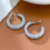 Pendientes Geométricos Exagerados con Diamantes Completos de Moda Europea y Americana para Mujer Exquisitos de Lujo Ligero Versátiles de Gama Alta Pendientes Súper Brillantes Venta al por Mayor