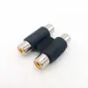 Conector de áudio 2RCA passagem direta cabeça dupla Lótus cabeça dupla Lótus 2AV passagem direta RCA passagem direta