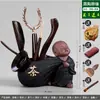 &Frete Grátis Cerimônia do Chá Seis Cavalheiros Combinação Conjunto Completo Acessórios para Conjunto de Chá Kung Fu Colher de Chá de Bambu Pinças Pinças Madeira Maciça