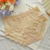 Pantis de Encaje de Verano, Estilo Fino Femenino de Cintura Media, Malla de Seda de Hielo, Secado Rápido, Sin Costuras, Calzones Transpirables de Cintura Media para Mujer