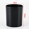 Vaso de Vela Perfumada para Cabello Lacio Portavelas de Vidrio Esmerilado Vaso Vacío Adorno Contenedor de Vela de Botella de Vidrio con Tapa Fragancia DIY