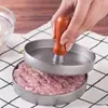 F Novo Produto Prensa para Hambúrguer, Molde para Hambúrguer, Fabricante com Molde para Recheio, Liga de Alumínio, Embalagem em Caixa Colorida