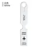 Etiqueta de Equipaje de Cuero PVC Lacado Spot Transfronterizo con Logotipo Serigrafiado y Firma Papel Cuero Etiqueta de Maleta Tarjeta de Embarque