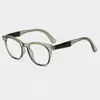 Armazón de Gafas Vintage Tr90 para Hombres y Mujeres, Gafas Sin Graduación Anti Luz Azul, Armazón de Gafas de Graduación con Patillas de Pin de Acetato Cp