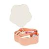 Lindo Espejo de Maquillaje Forma de Flor Espejo de Almacenamiento Múltiples Compartimentos Hogar Dormitorio Plegable Espejo de Escritorio Estilo Ins Espejo de Belleza