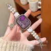 Pulseira de Relógio Kt Cat com Corrente de Pérolas de Duas Fileiras Adequada para Apple Série 9, 10, S11, Samsung, Huawei Gt6, Pulseiras Xiaomi 10