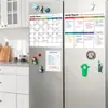 Pizarra magnética para uso transfronterizo, pegatina para refrigerador, calendario borrable, pizarra de mensajes de borrado en seco, planificador de precios removible