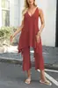 Venta Caliente Transfronteriza 2026 Moda de Verano Casual Chaleco de Punto con Cuello en V Profundo Conjunto de Suéter y Pantalones Largos para Mujer Conjunto de Dos Piezas
