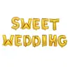 Balão de filme de alumínio para decoração de casamento, pacote com letras, layout de casamento, liquidação especial, eu te amo