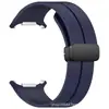 Para Samsung Galaxy Watch7 Ultra Pulseira de Relógio de Silicone Ultra47MM Ranhura Fivela Magnética Pulseira de Pulso