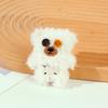 Acessórios de Boneca Urso de Pelúcia Desenho Animado Pingente Fofo Pelúcia Enrolada Olhos de Botão Bolsa de Boneca Pingente de Chaveiro