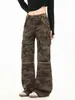 Pantalones Camuflados Retro Workwear Elegantes Oreeta para Hombres y Mujeres Aspecto Adelgazante Vintage Retro y Más Altos Casuales de Pierna Ligeramente Acampanada