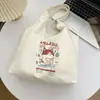 Bolsa de lona con estampado de dibujos animados estilo japonés, gran capacidad, adecuada para que los estudiantes la usen en clase, bolso de hombro casual estilo coreano