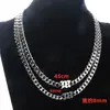 Rich brian siete hermano mayor hip-hop collar cubano personalidad masculina europea y americana cadena para la clavícula joyería gruesa de acero inoxidable