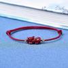 Cuentas de Transferencia Benmingnian Amantes Mismo Estilo Cinabrio Púrpura Cuerda Roja Tejida Pulsera de Mujer Cuerda de Mano Simple para Hombre Cadena para Tobillo