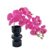 Cabo de cola de alta simulação 9 cabeças Phalaenopsis flor de simulação flor artificial decoração casa quarto armário de TV decoração