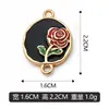 Placa de dupla camada flor rosa pulseira diy pingente colar pingente acessórios de joias podem ser lote misto vendas diretas da fábrica transfronteiriço