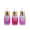 Directo del Fabricante, En Stock Botellas Cuadradas de Vidrio con Fondo de Rejilla de 30 ml para Aceites Esenciales, Fragancias, Lociones y Cosméticos, Personalizables