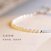 Pulsera de Cristal Blanco Natural para Mujer, Pulsera de Perlas de Diseño Nicho, Joyería de Pulsera de Cristal Blanco Nicho Moderna y Exquisita
