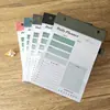 Bloco de Notas Rasgável A5, Planejador Transfronteiriço, Caderno de Linhas Pontilhadas, Caderno em Branco, Caderno de Folhas Soltas