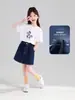 Tutu Elefantito ropa infantil falda para niñas 2026 nueva falda vaquera infantil de verano falda de línea A falda corta de verano moderna