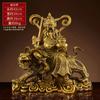 Estatua de Buda Wu, dios de la riqueza, de cobre, de latón, Zhao Gongming, estatua de montar a caballo de tigre puro, decoración para el hogar, inauguración de la casa, regalo de apertura