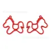 Estéreo Sólido Rojo Año del Caballo Joyería Accesorios Colgante de Aleación DIY Cadena para Teléfono Móvil Llavero Colgante para Pendientes Hecho a Mano