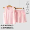 Nuevo Traje de Verano sin Mangas de Lyocell para Niños y Niñas, Ropa Ligera con Aire Acondicionado, Ropa de Casa Clase A, Pijamas para Bebé