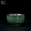 Olla Portátil de Hielo Negro Taza Rápida para Invitados Una Olla Dos Tazas Cerámica Agrietada por Hielo Juego de Té de Viaje Traje Tetera Portátil para Exteriores