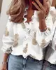 2026 Amazon Wish Sitio Independiente Ebay Primavera y Verano Nueva Camisa de Manga Larga con Volantes Estilo Europeo y Americano Camisa de Mujer