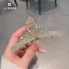 2023 Nova Textura Preta Orelhas de Trigo Hairpin Back Head Disc Clipe de Agarrar Cabelo Grande Clipe de Tubarão Cocar Hairpin