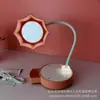 Lâmpada de mesa LED recarregável simples para estudantes, dormitório, leitura na cabeceira, carregamento, toque, 5 gavetas na base